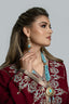 Takshita wijnrood met blauw